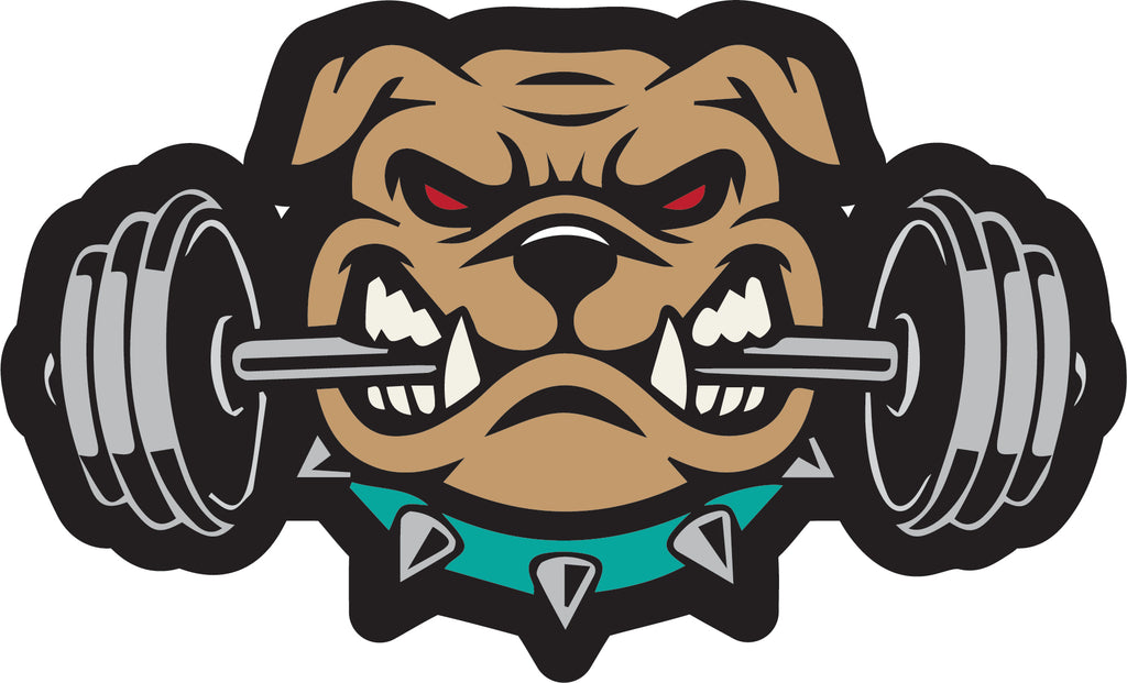 Bull Dog Gym Sticker  | 3M High Quality Waterproof Premium Matt Finish Sticker