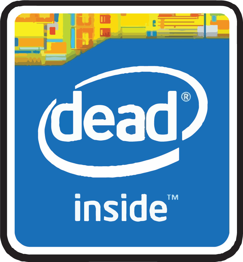 Dead Inside  Sticker  | 3M High Quality Waterproof Premium Matt Finish Sticker