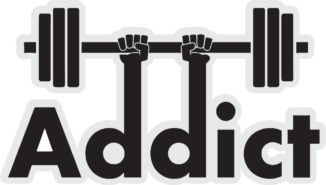 Gym Addict Sticker  | 3M High Quality Waterproof Premium Matt Finish Sticker
