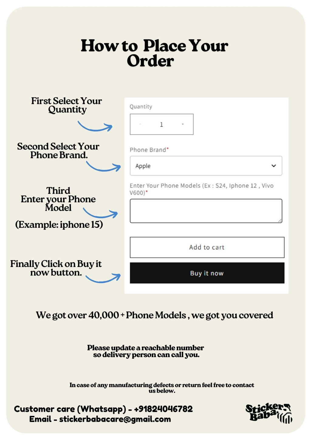 One piece 5 Mobile Skin |3M High Quality Waterproof Laminated Mobile Skin | Compatible with all phone models