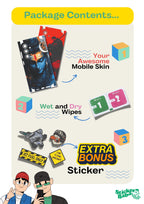 One piece 5 Mobile Skin |3M High Quality Waterproof Laminated Mobile Skin | Compatible with all phone models