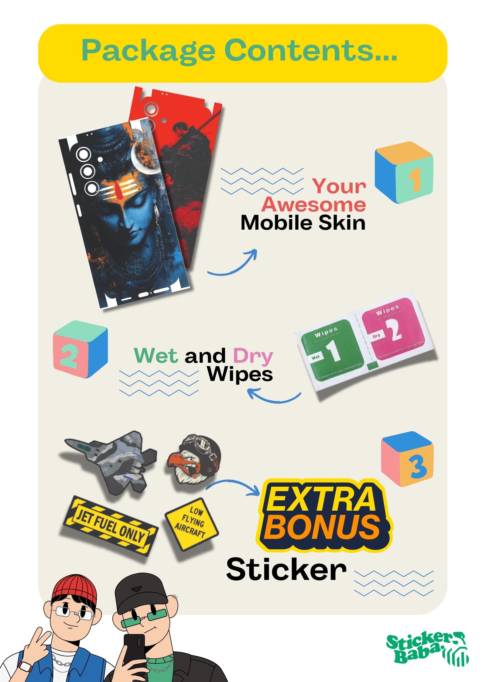 Lord Shiva 4 Mobile Skin |3M High Quality Waterproof Laminated Mobile Skin | Compatible with all phone models.