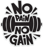No Pain No Gain Sticker  | 3M High Quality Waterproof Premium Matt Finish Sticker