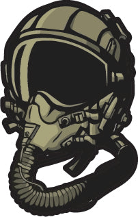 Pilot Mask Sticker  | 3M High Quality Waterproof Premium Matt Finish Sticker