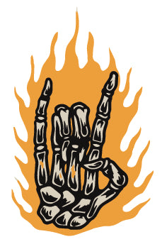 Skeleton Handsign Sticker  |3M High Quality Waterproof Premium Matt Finish Sticker