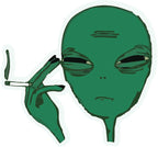 Smoking Alien Sticker  |3M High Quality Waterproof Premium Matt Finish Sticker