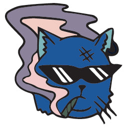 Smoking Cat Sticker  |3M High Quality Waterproof Premium Matt Finish Sticker