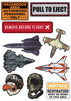 Aviation Sticker 1 Pack of 10 |3M High Quality Waterproof Premium Matt Finish Sticker
