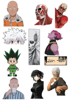 Anime 4 Sticker Pack of 11 |3M High Quality Waterproof Premium Matt Finish Sticker