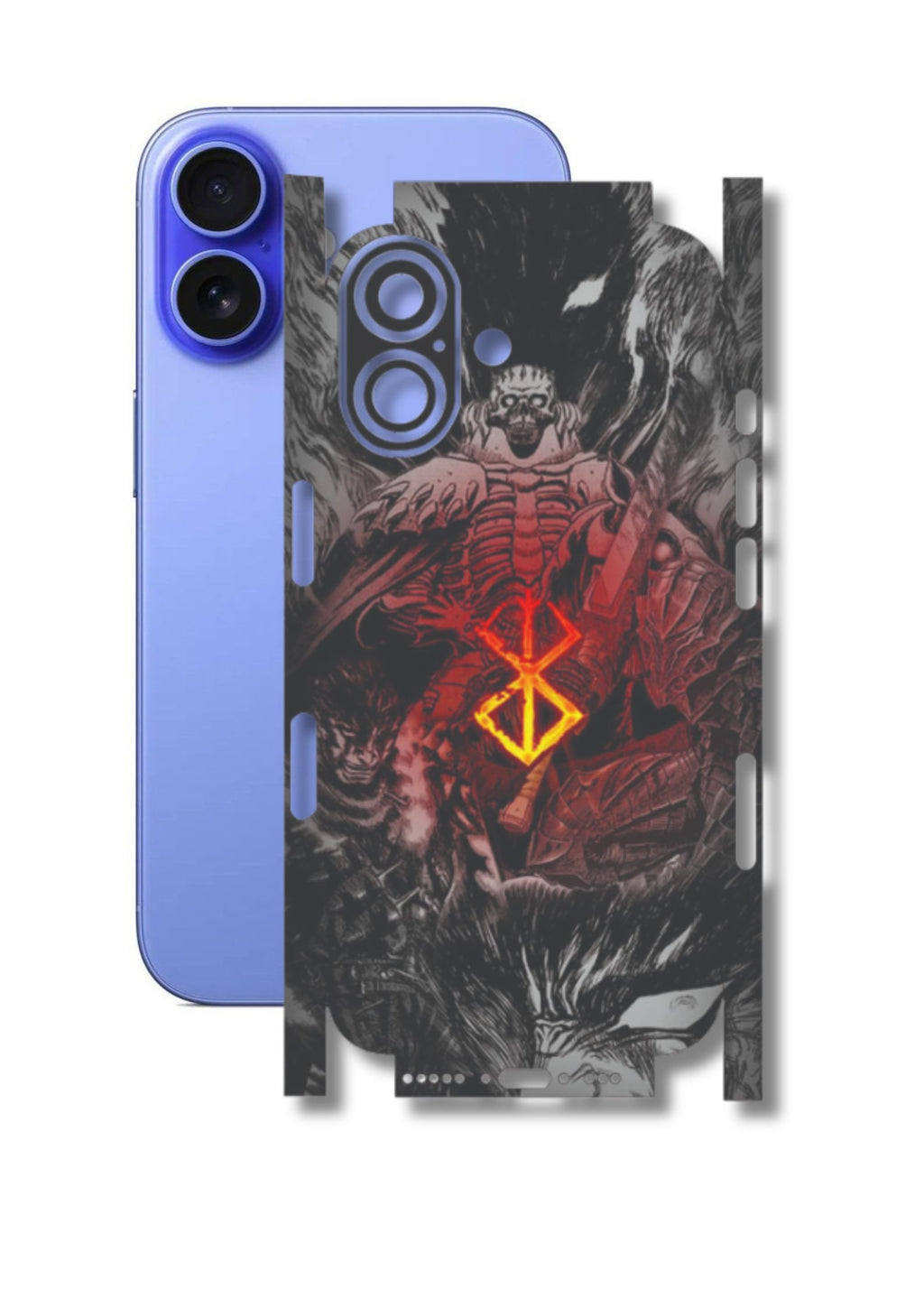 Anime  Berserk 5 Mobile Skin |3M High Quality Waterproof Laminated Mobile Skin | Compatible with all phone models.