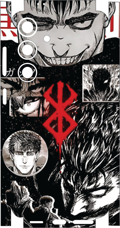 Anime  Berserk Mobile Skin |3M High Quality Waterproof Laminated Mobile Skin | Compatible with all phone models.