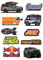 Car  Sticker 3 Pack of 10 |3M High Quality Waterproof Premium Matt Finish Sticker