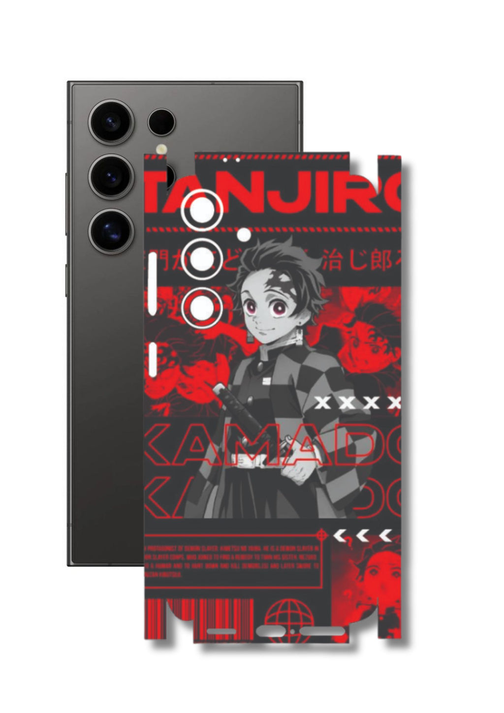 Anime Demon Slayer Mobile Skin |3M High Quality Waterproof Laminated Mobile Skin | Compatible with all phone models.