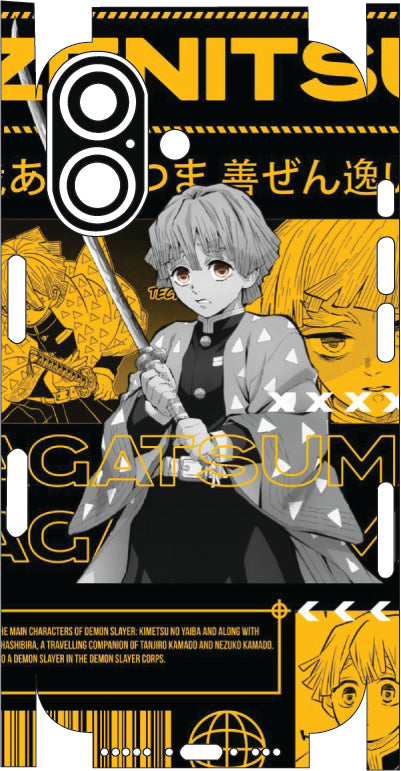 Anime Demon Slayer 2 Mobile Skin |3M High Quality Waterproof Laminated Mobile Skin | Compatible with all phone models.