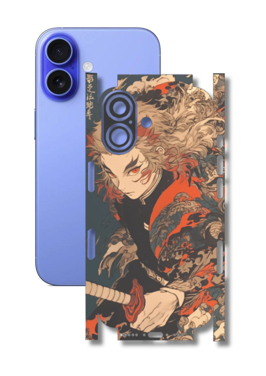 Anime Demon Slayer 4 Mobile Skin |3M High Quality Waterproof Laminated Mobile Skin | Compatible with all phone models.
