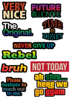 Motivation Sticker 3 Pack of 10 |3M High Quality Waterproof Premium Matt Finish Sticker
